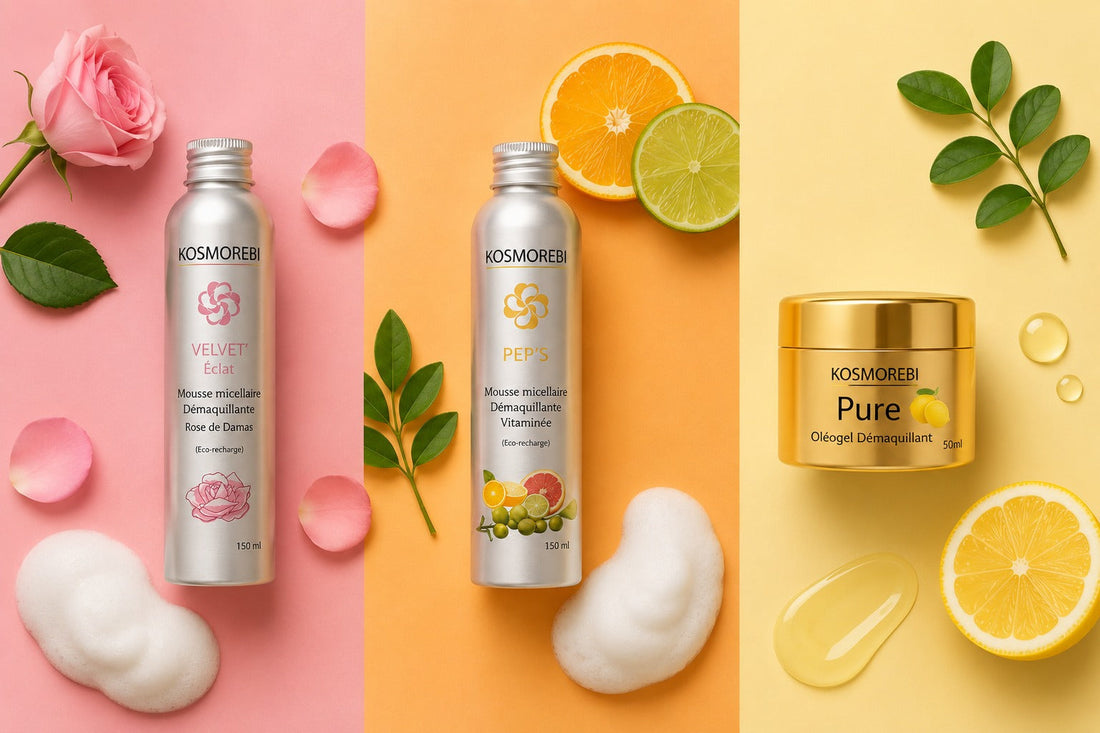 Comment choisir son nettoyant visage Kosmorebi : mousse micellaire ou oléogel ?