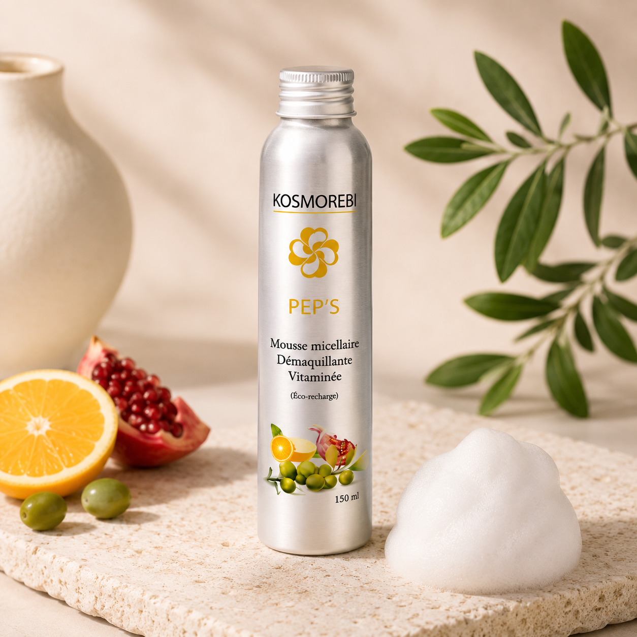 Mousse Micellaire Démaquillante Vitaminée PEP'S