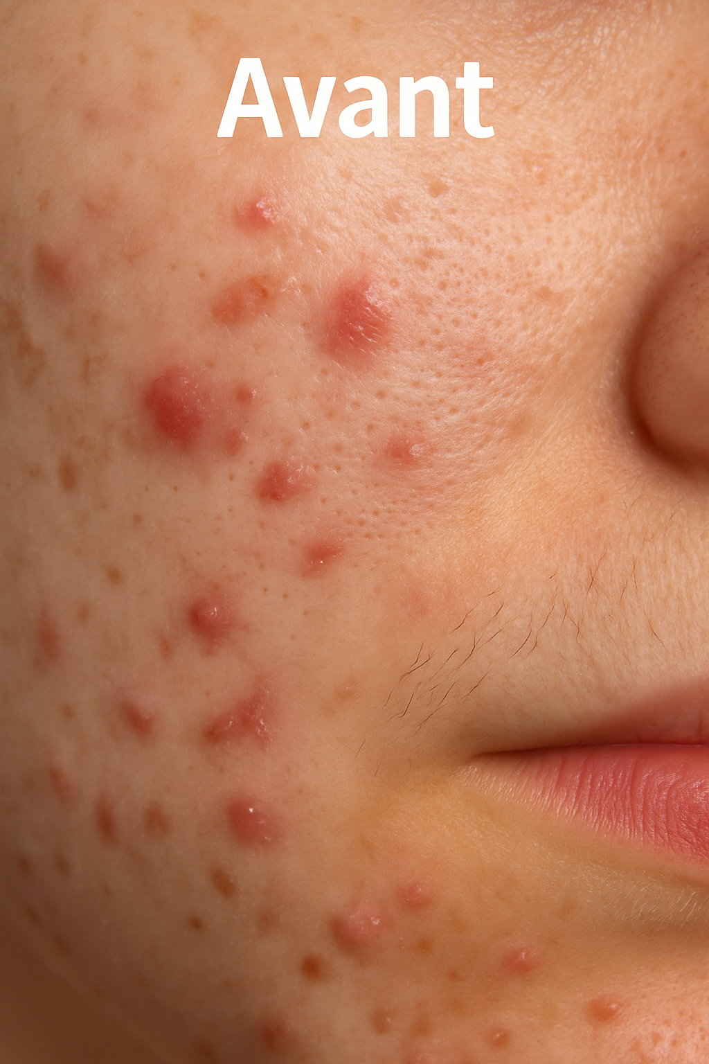 Peau avant application